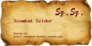 Szombat Szidor névjegykártya